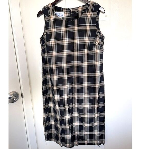 Bfa Classics Dresses & Skirts - BFA Classics Women's Comfort Sleeveless Plaid Midi Dress Size 10